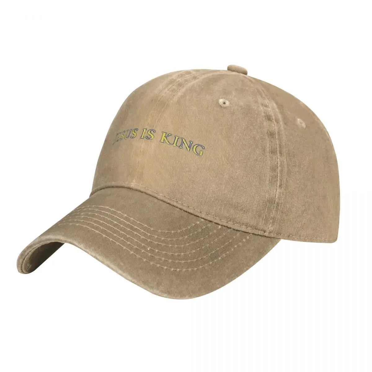 “Jesus Is King” Washed Trucker Cap – Adjustable Christian Streetwear Hat