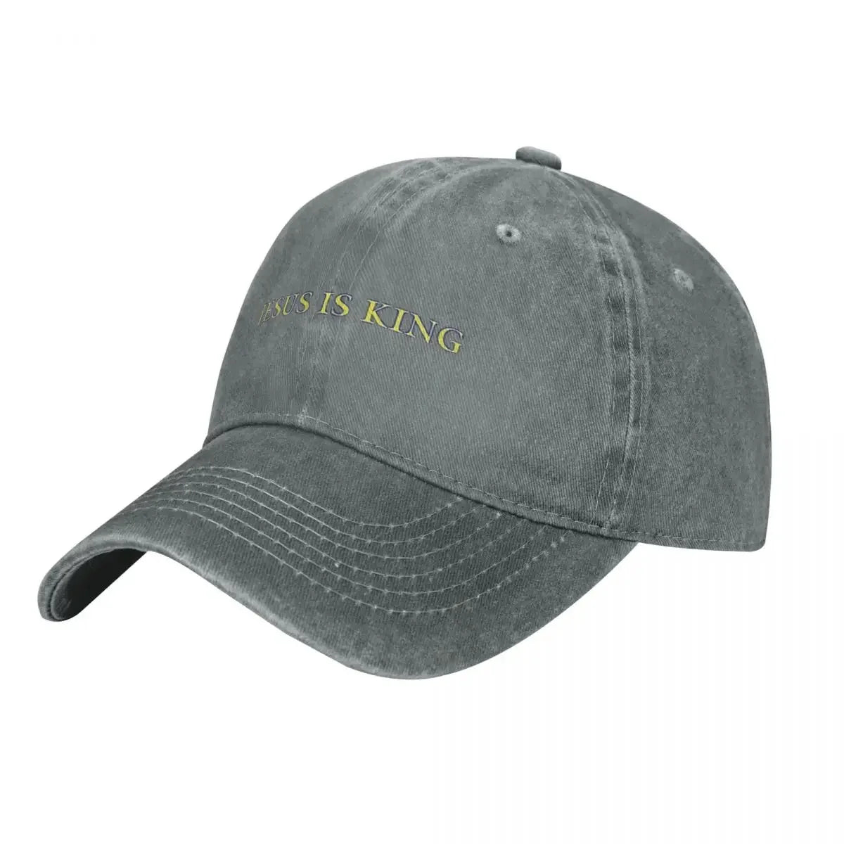 “Jesus Is King” Washed Trucker Cap – Adjustable Christian Streetwear Hat
