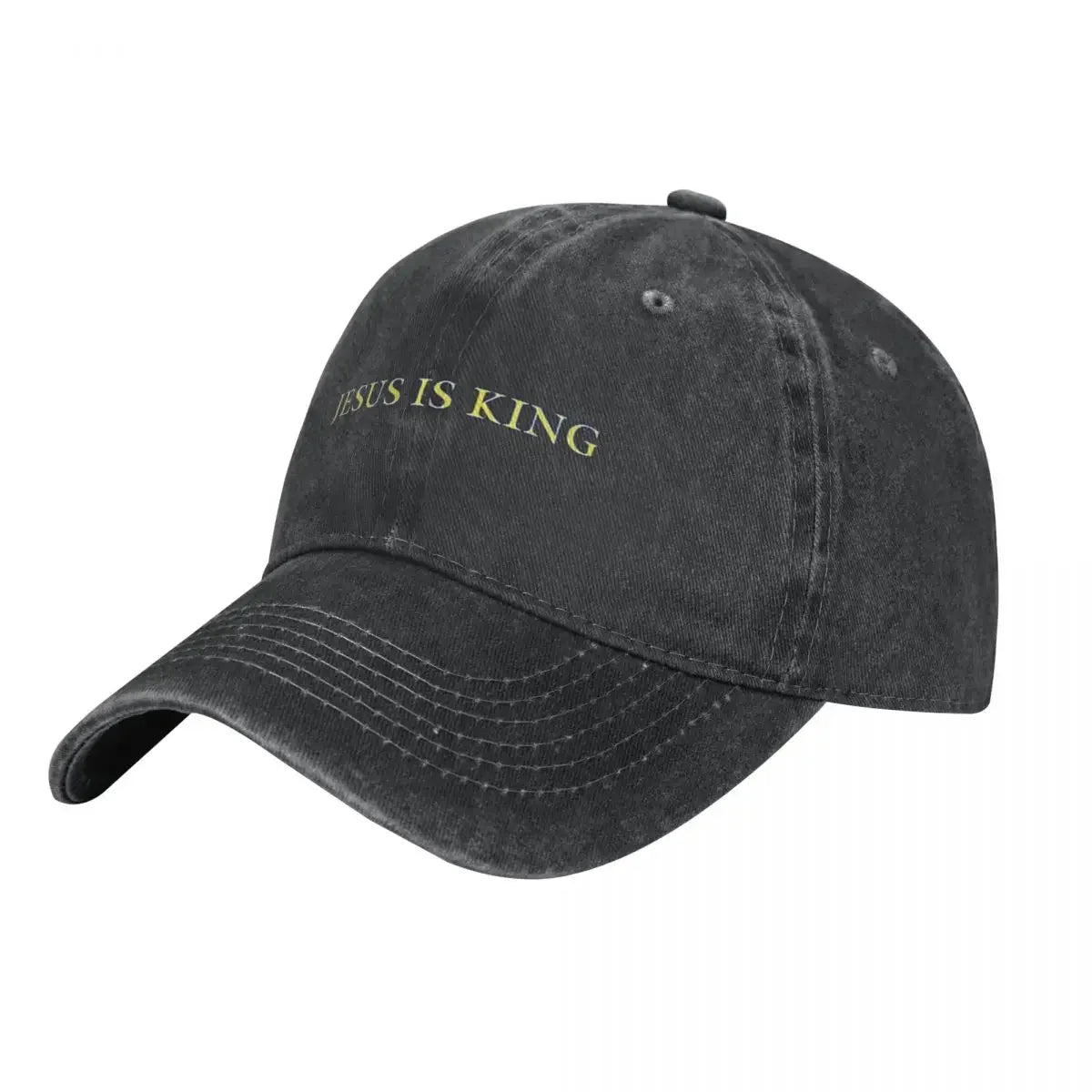 “Jesus Is King” Washed Trucker Cap – Adjustable Christian Streetwear Hat