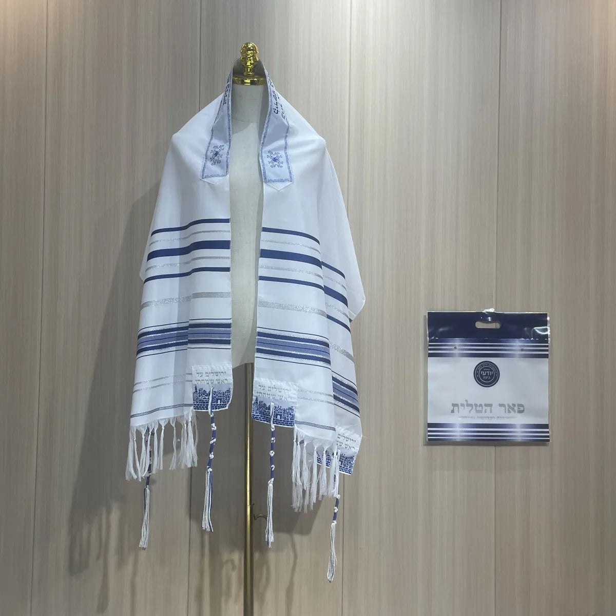 Tallit Messianic Scarf Fire Style Prayer Talit Jerusalem Hanukkah Shawl 50x180cm