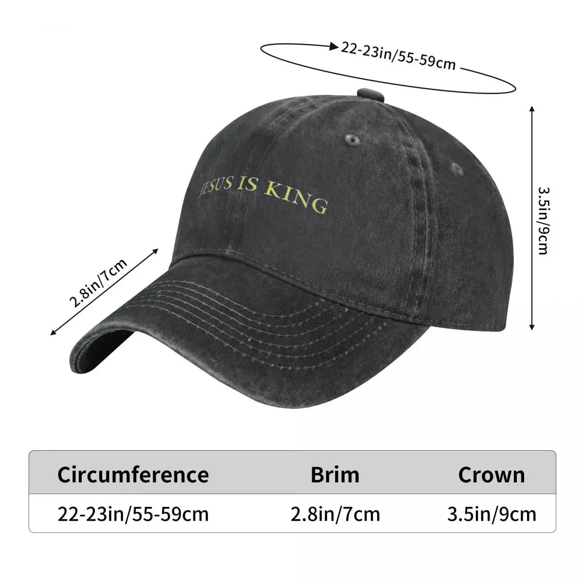 “Jesus Is King” Washed Trucker Cap – Adjustable Christian Streetwear Hat