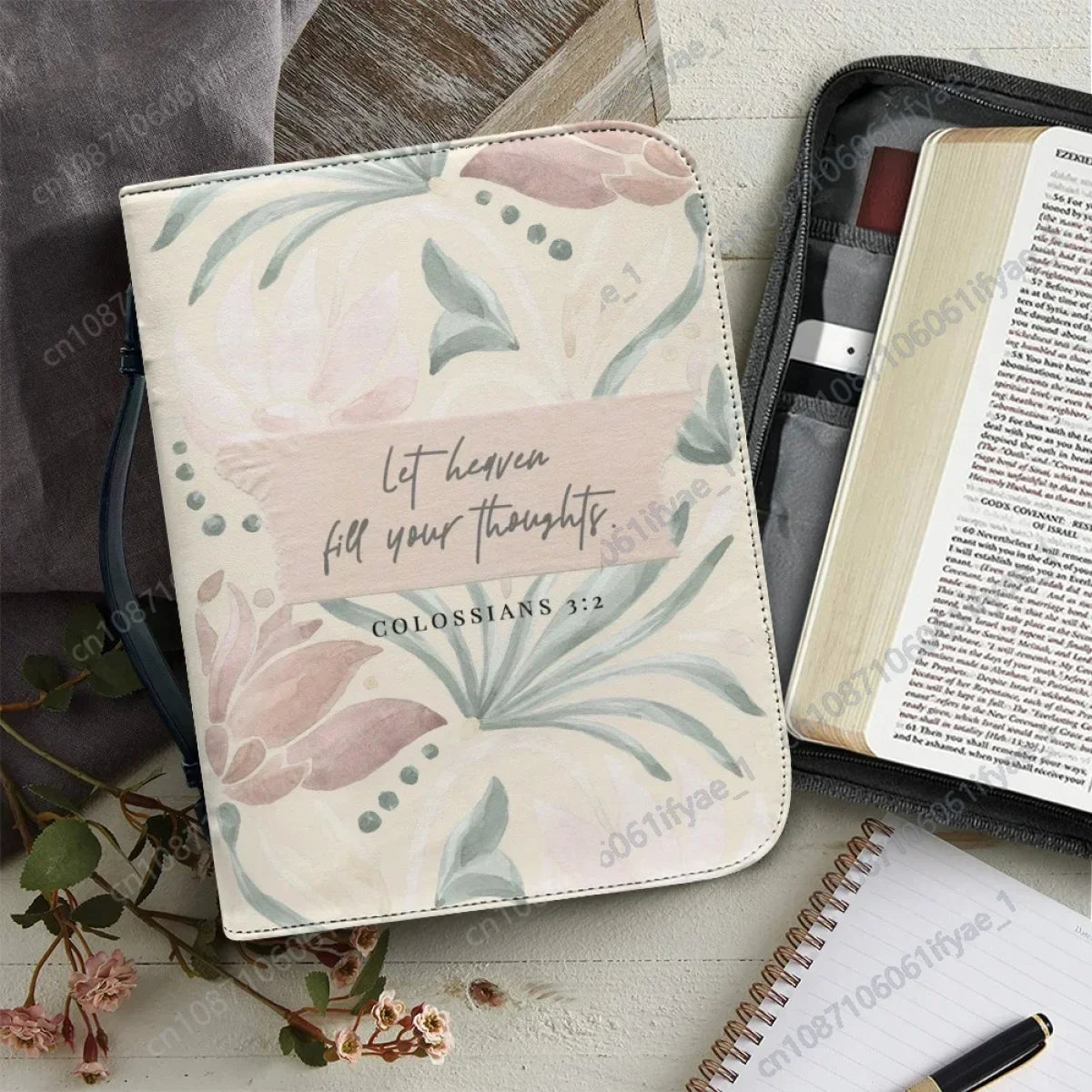 Women’s Bible Bag – PU Leather Church Handbag for Bible, Study, and Prayer Books