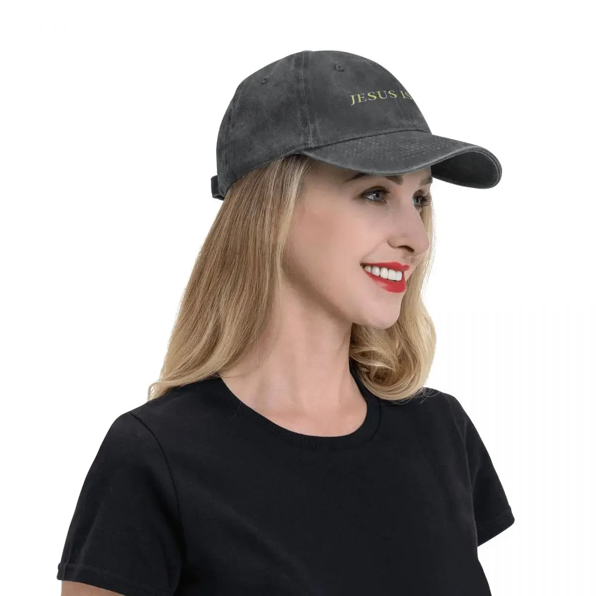 “Jesus Is King” Washed Trucker Cap – Adjustable Christian Streetwear Hat