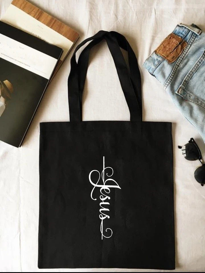 “Way Maker, Miracle Worker” Christian Canvas Tote Bag – Faith, Hope, Love Design