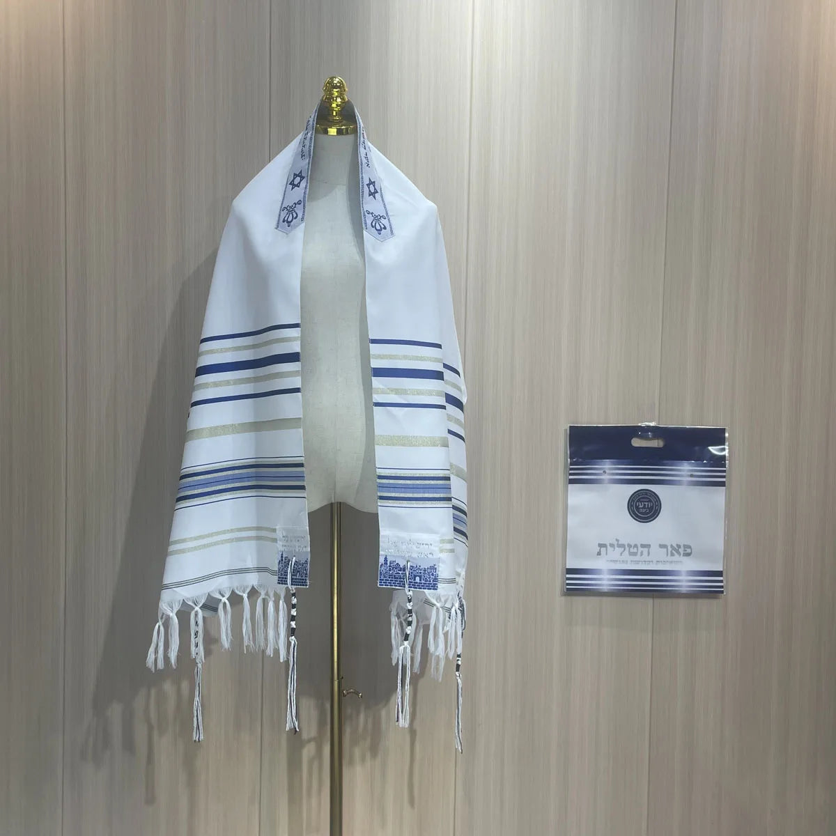 Tallit Messianic Scarf Fire Style Prayer Talit Jerusalem Hanukkah Shawl 50x180cm