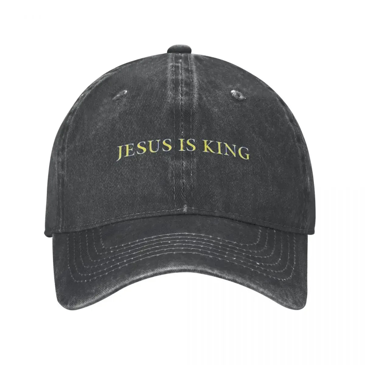 “Jesus Is King” Washed Trucker Cap – Adjustable Christian Streetwear Hat