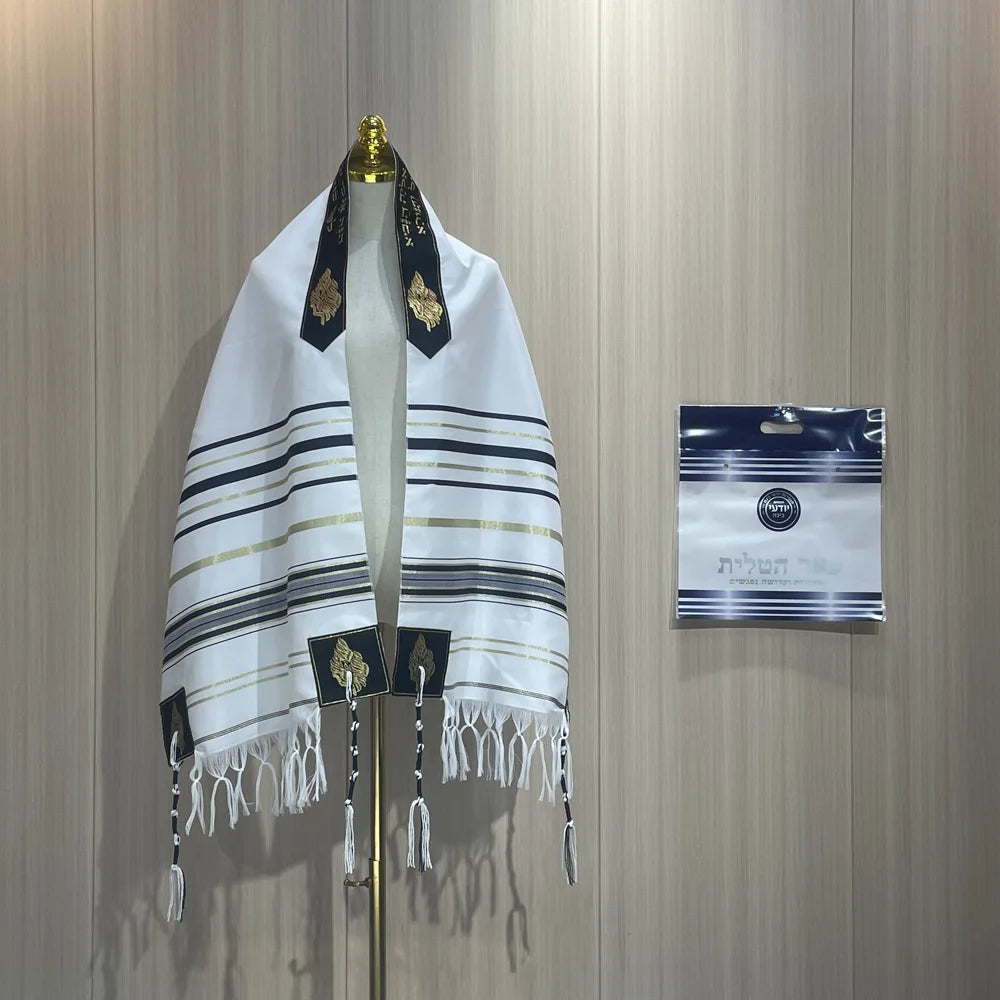 Tallit Messianic Scarf Fire Style Prayer Talit Jerusalem Hanukkah Shawl 50x180cm