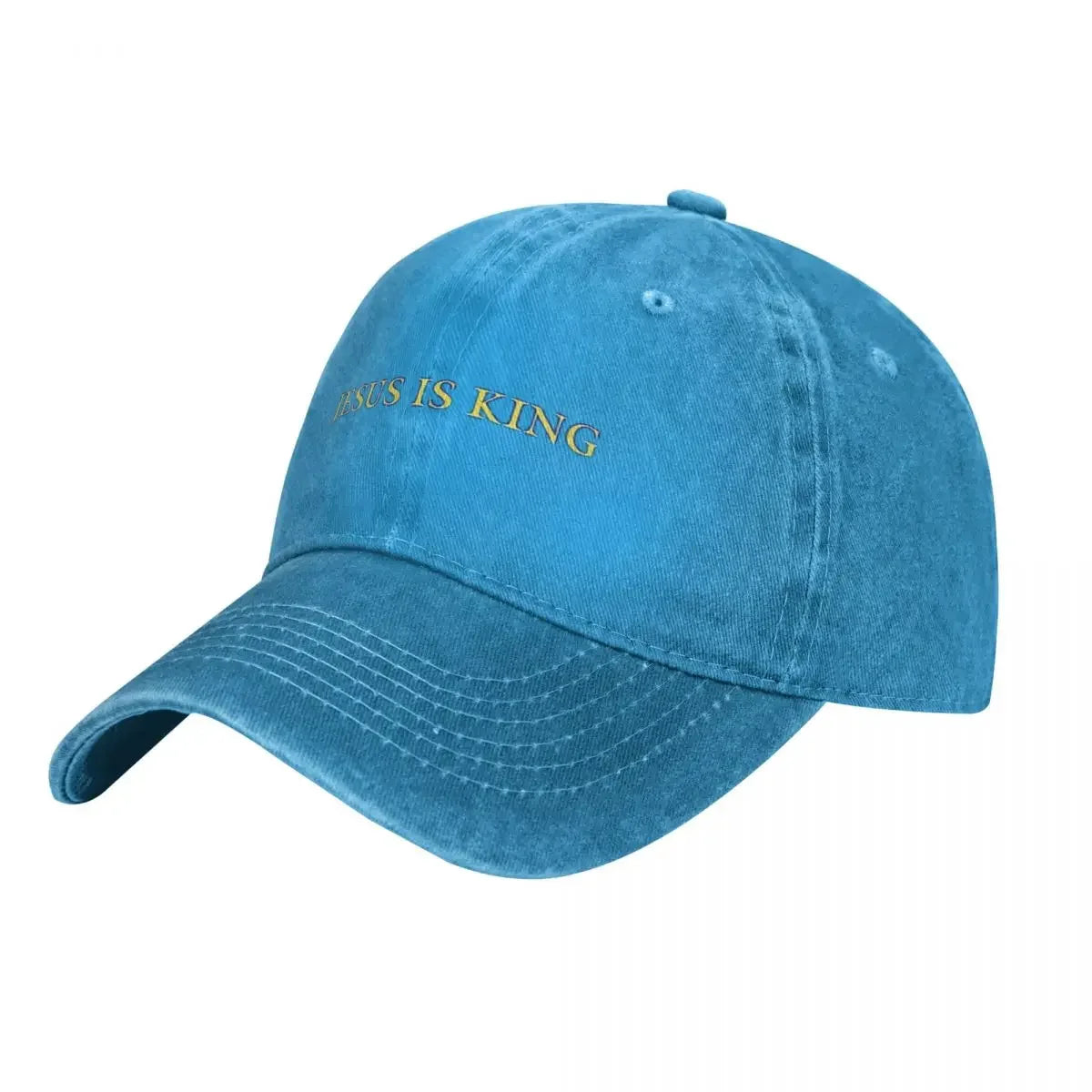 “Jesus Is King” Washed Trucker Cap – Adjustable Christian Streetwear Hat