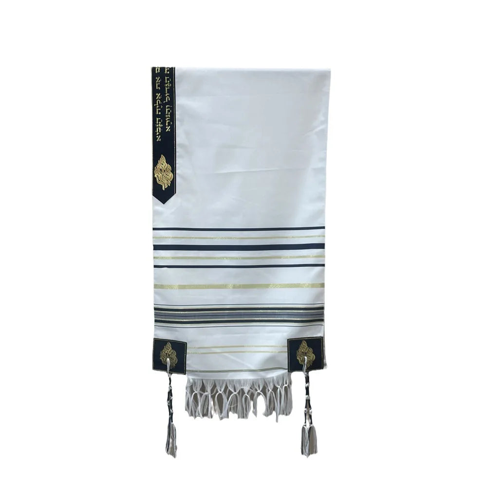 Tallit Messianic Scarf Fire Style Prayer Talit Jerusalem Hanukkah Shawl 50x180cm