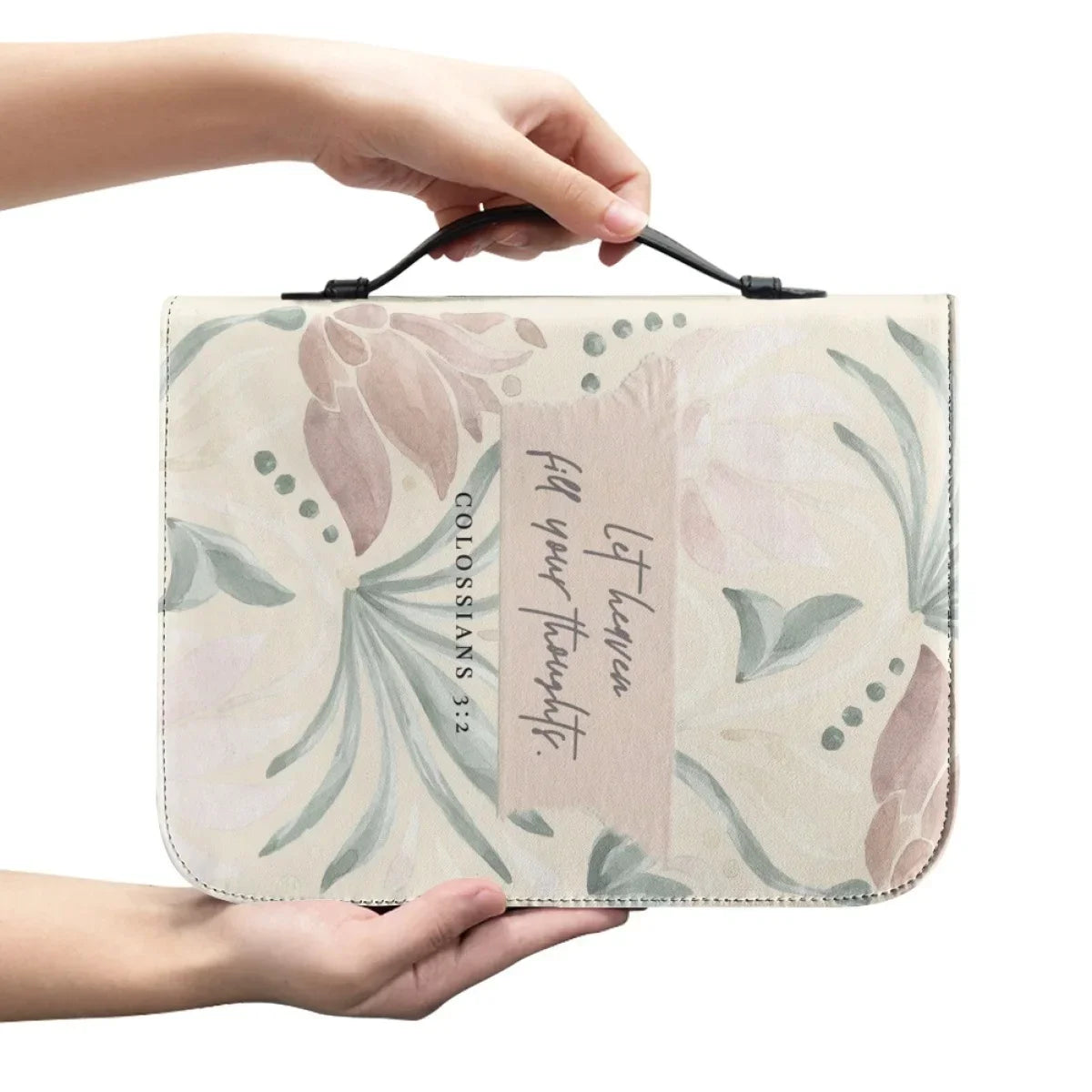 Women’s Bible Bag – PU Leather Church Handbag for Bible, Study, and Prayer Books
